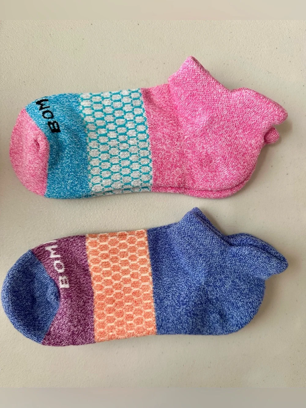 Bombas Women's Tri-Block Ankle Socks, Medium, 2pair NWOT